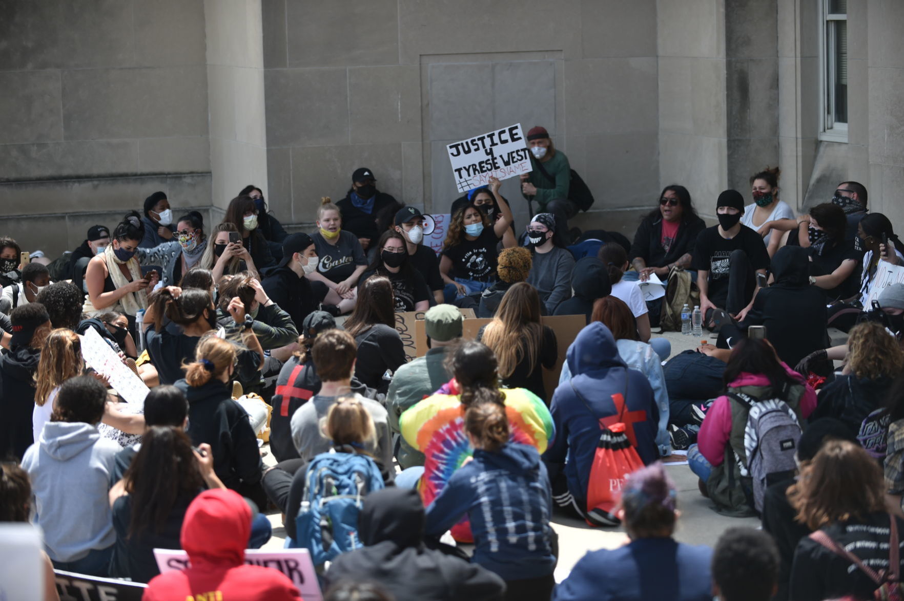 Monday's protest